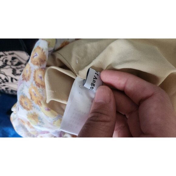 Garden of Angels floral croped ruched top Women Size S - Picture 7 of 7